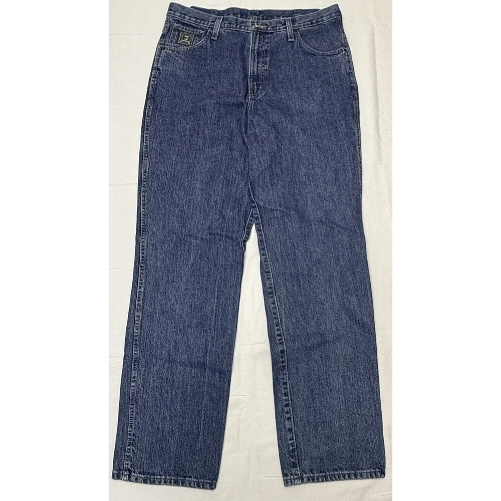 Cinch Green Label Mens 36x34 Relaxed Fit Straight Leg Jeans Blue MB90530002